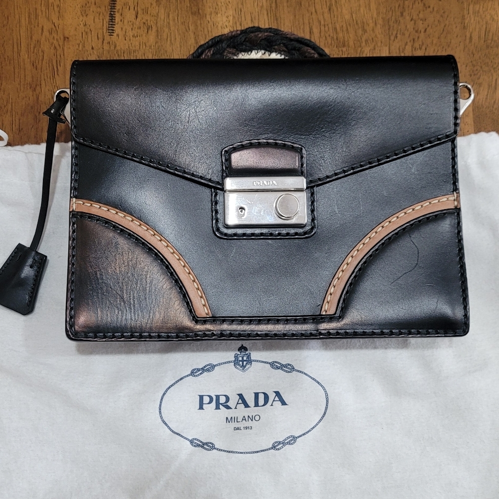 Prada Calfskin Medium Convertible Sound Bag